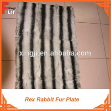 Plaque en fourrure de lapin Chinchilla Design Rex